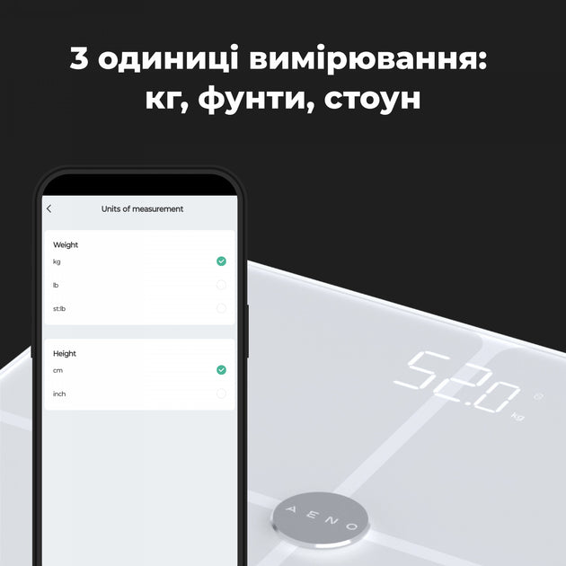 Смарт ваги для тіла AENO BS1S