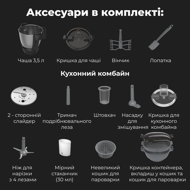 Кухонний робот-комбайн AENO CR1S