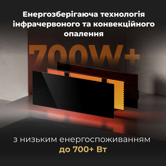 Конвектор AENO Premium Eco Smart GH4S LED Black