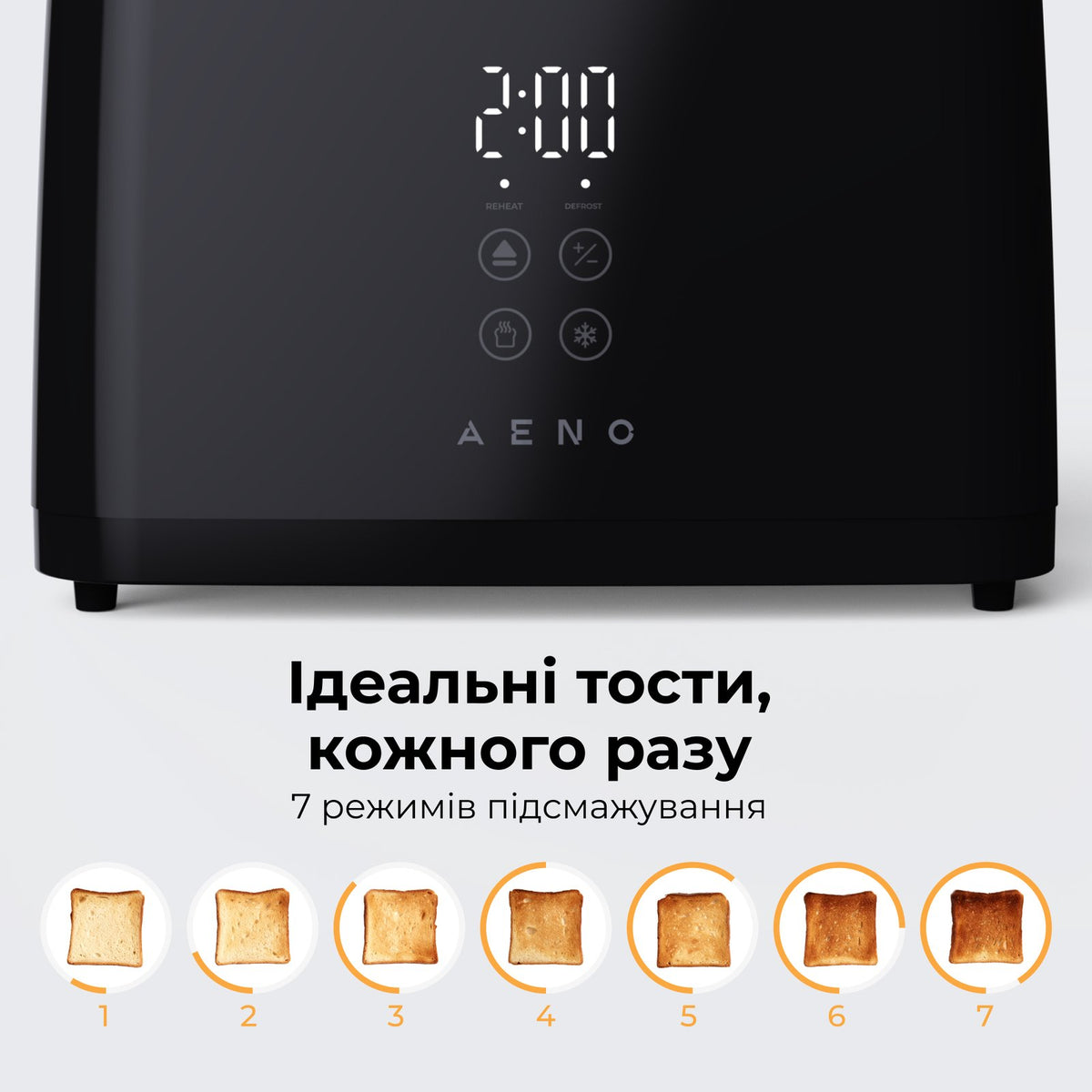 Тостер AENO TS2B (Чорний)