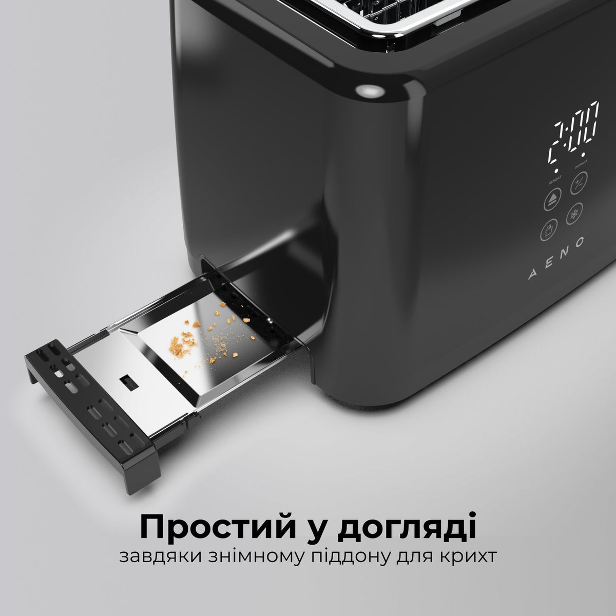 Тостер AENO TS2B (Чорний)
