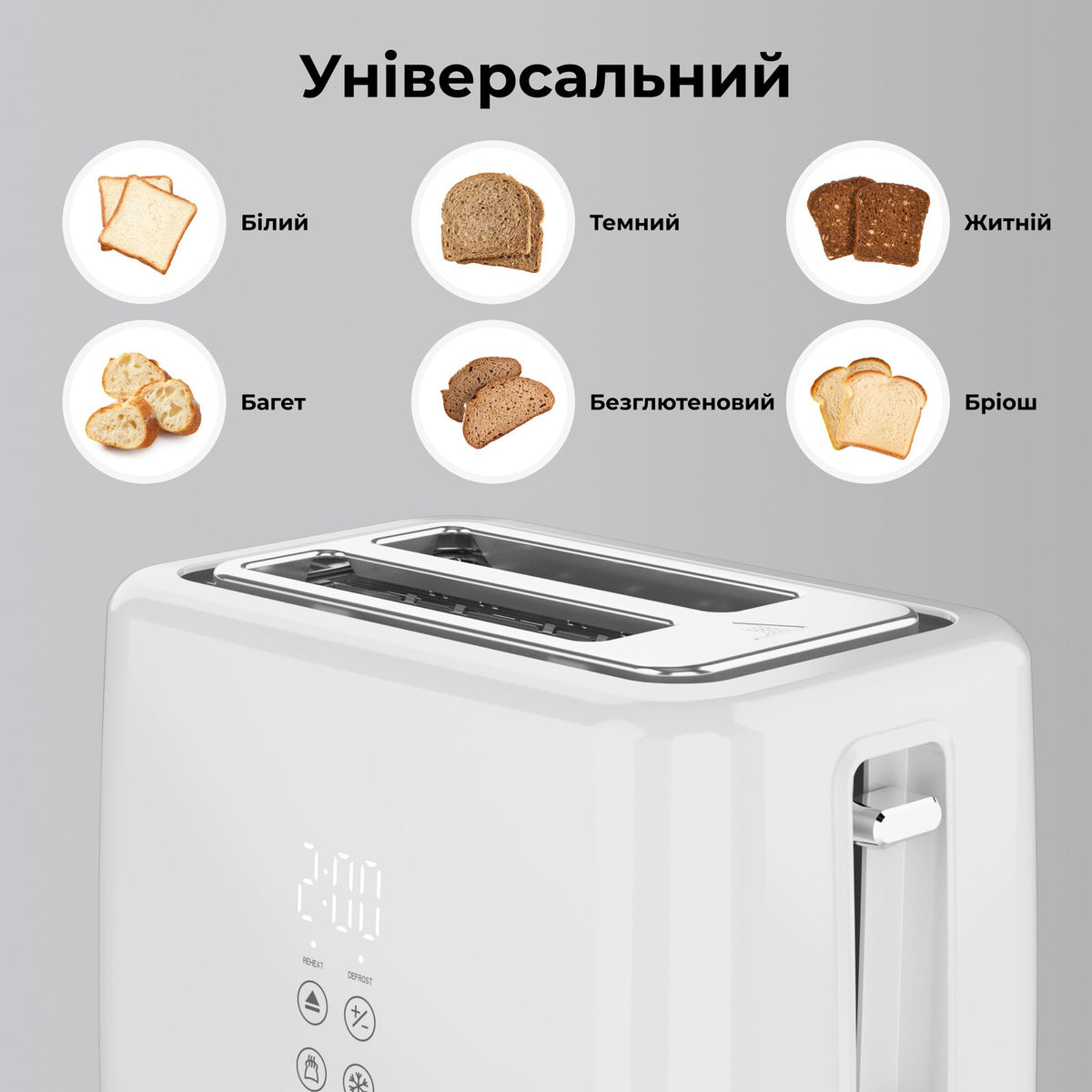 Тостер AENO TS2W (Білий)