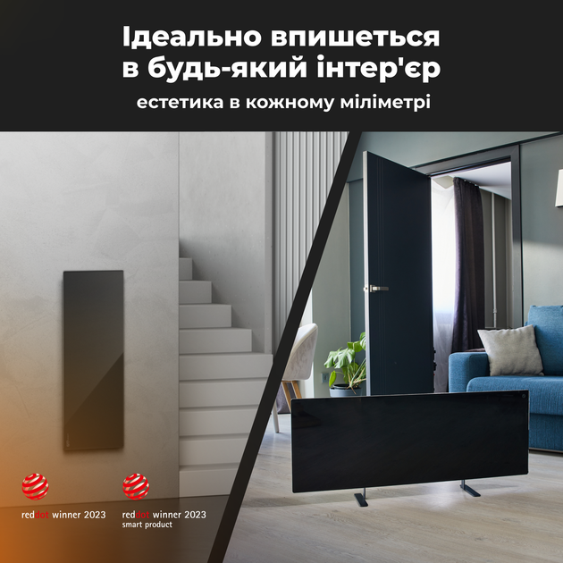 Конвектор AENO Premium Eco Smart GH4S LED Black
