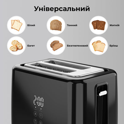 Тостер AENO TS2B (Чорний)