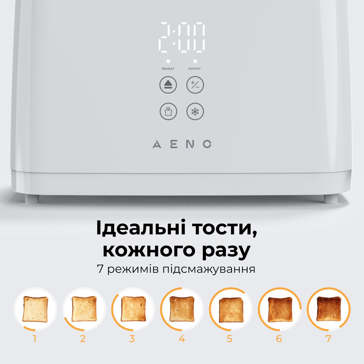 Тостер AENO TS2W (Білий)